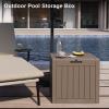 imageEAST OAK Outdoor Storage Box 120 Gallon Deck Box with Stainless Steel Rods Large Resin Storage Bin for Patio Cushions Garden Tools Waterproof and UV Resistant Lockable GreyBrown