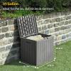 imageEAST OAK Outdoor Storage Box 120 Gallon Deck Box with Stainless Steel Rods Large Resin Storage Bin for Patio Cushions Garden Tools Waterproof and UV Resistant Lockable GreyGrey