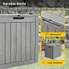 imageEAST OAK Outdoor Storage Box 120 Gallon Deck Box with Stainless Steel Rods Large Resin Storage Bin for Patio Cushions Garden Tools Waterproof and UV Resistant Lockable GreyGrey