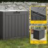 imageEAST OAK Outdoor Storage Box 120 Gallon Deck Box with Stainless Steel Rods Large Resin Storage Bin for Patio Cushions Garden Tools Waterproof and UV Resistant Lockable GreyBlack