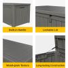 imageEAST OAK Outdoor Storage Box 150 Gallon Deck Box Large Resin Storage Bin for Patio Cushions Gardening Tools Lockable Waterproof and UV Resistant Grey