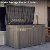 imageEAST OAK Outdoor Storage Box 230 Gallon Deck Box Lockable Large Outdoor Container for Patio Furniture Cushions Garden Tools Accessories Waterproof and UV Resistant Grey