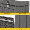 imageEAST OAK Outdoor Storage Box 60 Gallon Deck Box Indoor and Outdoor Use Waterproof Resin Storage Bin for Patio Cushions Gardening Tools Lockable UV Resistant GreyGrey