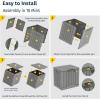 imageEAST OAK Outdoor Storage Box 60 Gallon Deck Box Indoor and Outdoor Use Waterproof Resin Storage Bin for Patio Cushions Gardening Tools Lockable UV Resistant GreyGrey