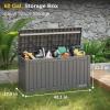 imageEAST OAK Outdoor Storage Box 60 Gallon Deck Box Indoor and Outdoor Use Waterproof Resin Storage Bin for Patio Cushions Gardening Tools Lockable UV Resistant GreyGrey