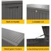 imageEAST OAK Outdoor Storage Box 60 Gallon Deck Box Indoor and Outdoor Use Waterproof Resin Storage Bin for Patio Cushions Gardening Tools Lockable UV Resistant GreyGrey