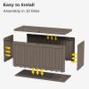 imageEAST OAK Outdoor Storage Box 60 Gallon Deck Box Indoor and Outdoor Use Waterproof Resin Storage Bin for Patio Cushions Gardening Tools Lockable UV Resistant GreyBrown
