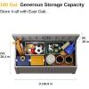 imageEAST OAK Outdoor Storage Box 60 Gallon Deck Box Indoor and Outdoor Use Waterproof Resin Storage Bin for Patio Cushions Gardening Tools Lockable UV Resistant GreyGrey
