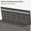 imageEAST OAK Outdoor Storage Box 60 Gallon Deck Box Indoor and Outdoor Use Waterproof Resin Storage Bin for Patio Cushions Gardening Tools Lockable UV Resistant GreyGrey