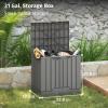 imageEAST OAK Outdoor Storage Box 60 Gallon Deck Box Indoor and Outdoor Use Waterproof Resin Storage Bin for Patio Cushions Gardening Tools Lockable UV Resistant GreyGrey