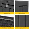 imageEAST OAK Outdoor Storage Box 60 Gallon Deck Box Indoor and Outdoor Use Waterproof Resin Storage Bin for Patio Cushions Gardening Tools Lockable UV Resistant GreyBlack