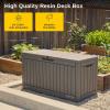 imageEAST OAK Outdoor Storage Box 60 Gallon Deck Box Indoor and Outdoor Use Waterproof Resin Storage Bin for Patio Cushions Gardening Tools Lockable UV Resistant GreyGrey