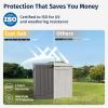 imageEAST OAK Outdoor Storage Box 60 Gallon Deck Box Indoor and Outdoor Use Waterproof Resin Storage Bin for Patio Cushions Gardening Tools Lockable UV Resistant GreyGrey