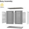 imageEAST OAK Outdoor Storage Shed 4 x 34 FT Resin Tool Shed for Garden Trash Cans AllWeather Clearance Lockable with FloorGray