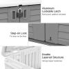 imageEAST OAK Outdoor Storage Shed 4 x 34 FT Resin Tool Shed for Garden Trash Cans AllWeather Clearance Lockable with FloorGray