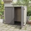 imageEAST OAK Outdoor Storage Shed 4 x 34 FT Resin Tool Shed for Garden Trash Cans AllWeather Clearance Lockable with FloorGray
