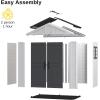 imageEAST OAK Outdoor Storage Shed 4 x 34 FT Resin Tool Shed for Garden Trash Cans AllWeather Clearance Lockable with FloorWhite