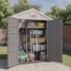 imageEAST OAK Outdoor Storage Shed 4 x 34 FT Resin Tool Shed for Garden Trash Cans AllWeather Clearance Lockable with FloorWhite