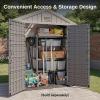 imageEAST OAK Outdoor Storage Shed 7482 FT Waterproof Resin Tool Shed with Window 152Cuft Outside House Shed for Garden Patio Lawn Mower Bikes