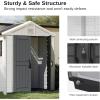 imageEAST OAK Outdoor Storage Shed 7482 FT Waterproof Resin Tool Shed with Window 152Cuft Outside House Shed for Garden Patio Lawn Mower Bikes