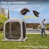 imageEAST OAK Screen House Tent PopUp Portable Screen Room Canopy Instant Screen Tent 12 x 12 FT with Carry Bag for Patio Backyard Deck ampamp Outdoor Activities BeigeBeige