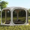 imageEAST OAK Screen House Tent PopUp Portable Screen Room Canopy Instant Screen Tent 12 x 12 FT with Carry Bag for Patio Backyard Deck ampamp Outdoor Activities BeigeBeige