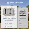 imageEAST OAK Screen House Tent PopUp Portable Screen Room Canopy Instant Screen Tent 12 x 12 FT with Carry Bag for Patio Backyard Deck ampamp Outdoor Activities BeigeBeige
