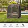 imageEAST OAK Screen House Tent PopUp Portable Screen Room Canopy Instant Screen Tent 12 x 12 FT with Carry Bag for Patio Backyard Deck ampamp Outdoor Activities BeigeBrown
