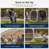 imageEAST OAK Screen House Tent PopUp Portable Screen Room Canopy Instant Screen Tent 12 x 12 FT with Carry Bag for Patio Backyard Deck ampamp Outdoor Activities BeigeBeige
