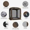 imageEAST OAK Screen House Tent PopUp Portable Screen Room Canopy Instant Screen Tent 12 x 12 FT with Carry Bag for Patio Backyard Deck ampamp Outdoor Activities BeigeBrown