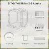 imageEAST OAK Screen House Tent PopUp Portable Screen Room Canopy Instant Screen Tent 12 x 12 FT with Carry Bag for Patio Backyard Deck ampamp Outdoor Activities BeigeBrown