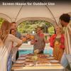 imageEAST OAK Screen House Tent PopUp Portable Screen Room Canopy Instant Screen Tent 12 x 12 FT with Carry Bag for Patio Backyard Deck ampamp Outdoor Activities BeigeBrown