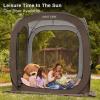 imageEAST OAK Screen House Tent PopUp Portable Screen Room Canopy Instant Screen Tent 12 x 12 FT with Carry Bag for Patio Backyard Deck ampamp Outdoor Activities BeigeBrown