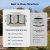 imageEAST OAK Screen House Tent PopUp Portable Screen Room Canopy Instant Screen Tent 12 x 12 FT with Carry Bag for Patio Backyard Deck ampamp Outdoor Activities BeigeBeige