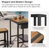 imageEAST OAK Signature 3Piece Outdoor Bar Set Patio Table and Chairs with Teak and Aluminum Outdoor Patio Furniture for 2 Outdoor High Top Table and Chairs Set for Garden Backyard and Pool Dark Grey3Piece Bar Table  Tools