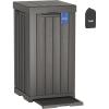 imageEAST OAK 38 Gallon Outdoor Trash Can  Waterproof Resin Garbage Can with Tiered Lid ampamp Drip Tray  Outside Trash Bin for Patio  Kitchen Backyard ampamp Deck  Gray Color31 Gallon