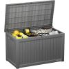 imageEAST OAK Outdoor Storage Box 230 Gallon Deck Box Lockable Large Outdoor Container for Patio Furniture Cushions Garden Tools Accessories Waterproof and UV Resistant Grey