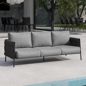 imageEAST OAK Life Chatter Patio Furniture Set Outdoor Furniture Corner Sofa Set with Round Coffee Table 5 Seats Sofa Deep Seating with Thick ampamp Washable Cushions Earth Black ampamp Misty GreyUpgraded Misty Grey