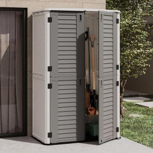 imageEAST OAK Outdoor Storage Shed 53Cuft Vertical Resin Tool 4 x 66 FT Cabinet wo Shelf for Garden Patio Backyard AllWeather Outdoor Storage Clearance Lockable with Floor