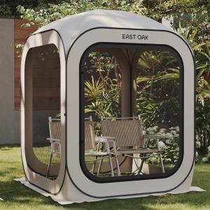 imageEAST OAK Screen House Tent PopUp Portable Screen Room Canopy Instant Screen Tent 12 x 12 FT with Carry Bag for Patio Backyard Deck ampamp Outdoor Activities BeigeBeige