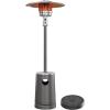 imageEAST OAK 50000 BTU Patio Heater with Sand Box Table Design DoubleLayer Stainless Steel Burner Wheels Triple Protection System Outdoor Heater for Home and Residential PineconeGrey