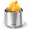 imageEAST OAK Camber Fire Pit Smokeless 21 for Outside Patio 304 Stainless Steel Wood Burning Fireplace Portable Outdoor Bonfire Pit with Poker Stand ampamp Removable Ash Pan for Camping Chisel SteelChisel Steel