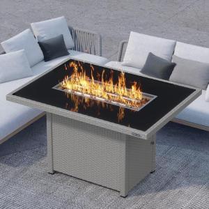 imageEAST OAK 52 Propane Fire Pit Table 60000 BTU Gas Firepit WLarge Tempered Glass Tabletop CSA Certified Outdoor Patio Fire Table with 92 lbs Glass Stone ampamp Removable Lid GreyGray