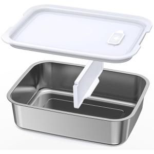 imageEAST OAK Cordless Electric Lunch Box for Adults Heated Lunch Box Battery Powered with Automatic Heating 55 Cups Portable Food Warmer with Insulated Carry BagSilverReplaceable Container