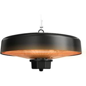 imageEAST OAK Patio Heater  1500W Infrared Heater Hanging Outdoor with IP65 Waterproof ampamp Dustproof Tipover ampamp Overheating Protection 2 Heat Settings with Remote Control