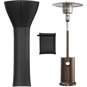 imageEAST OAK Patio Heater Cover as Accessory for Outdoor Patio Heater 300D Oxford Fabric Zipper Waterproof Dustproof Sunproof 913quot H x 346quot Dome x 1988quot Base Dark GrayStandard Weatherproof Cover