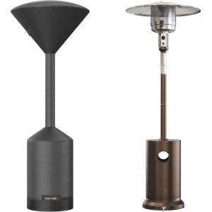 imageEAST OAK Patio Heater Cover as Accessory for Outdoor Patio Heater 300D Oxford Fabric Zipper Waterproof Dustproof Sunproof 913quot H x 346quot Dome x 1988quot Base Dark GrayAdvanced Protection Cover