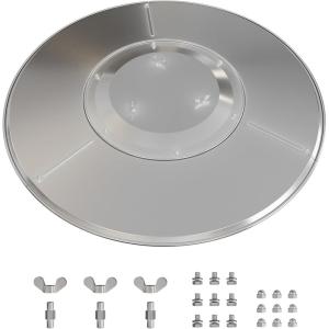 imageEAST OAK Patio Heater Reflector Shield Round Propane Heater Reflector Shield as Replacement Part for Outdoor Patio Heater with three Panels 33 Diameter RoundReflector Cap