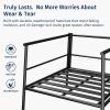 imageEAST OAK 4Piece Patio Furniture Set Outdoor Patio Set wRemovable ampamp Washable Deep Seating Cushion Outside Patio Conversation Sets for Backyard 25 Upgraded Black ampamp Misty GrayUpgraded Misty Grey
