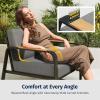 imageEAST OAK 4Piece Patio Furniture Set Outdoor Patio Set wRemovable ampamp Washable Deep Seating Cushion Outside Patio Conversation Sets for Backyard 25 Upgraded Black ampamp Misty GrayUpgraded Black  Misty Grey